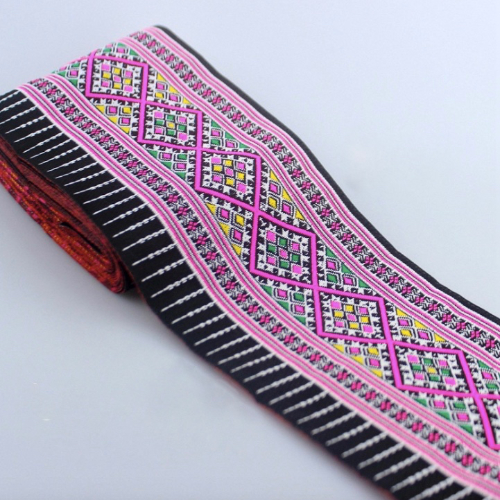 Home Textiles India - 5yard Hmong Embroidery Jacquard Webbing Lace