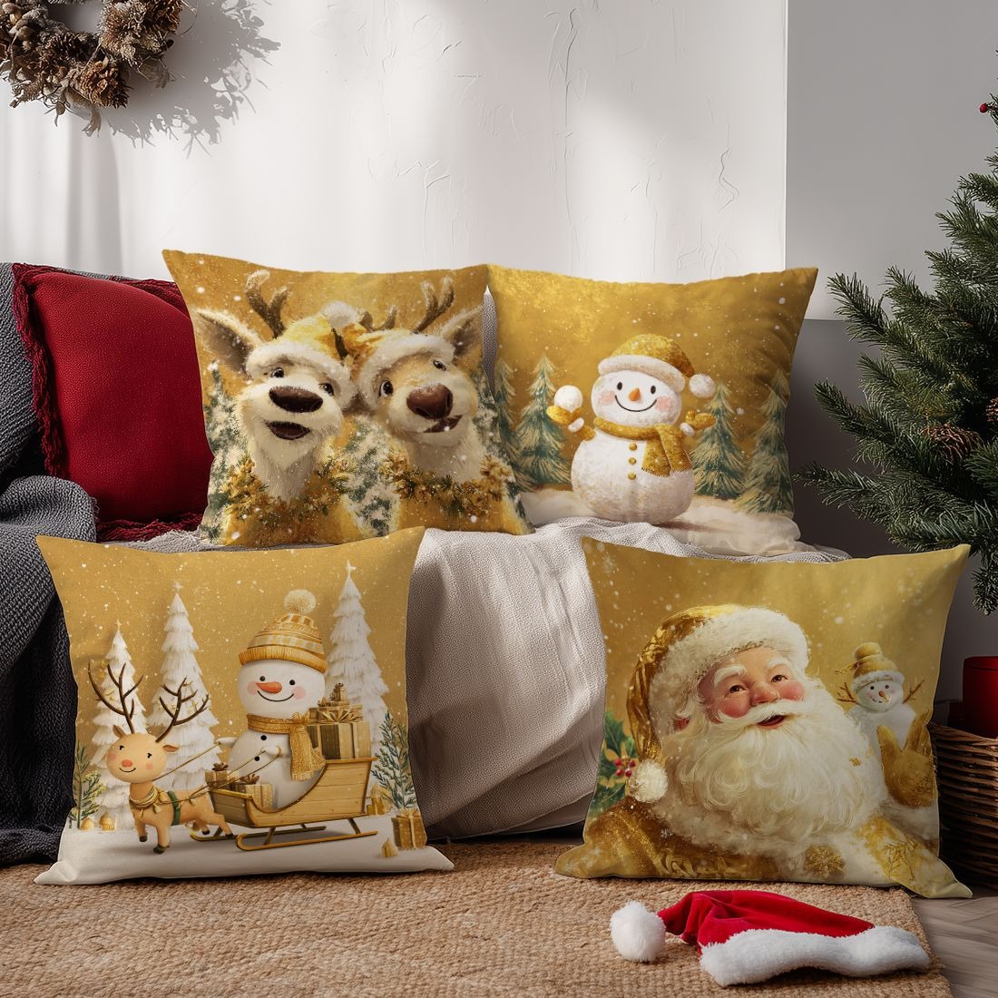 Festive Christmas Pillowcases: - đánh giá và giá Home Textiles News