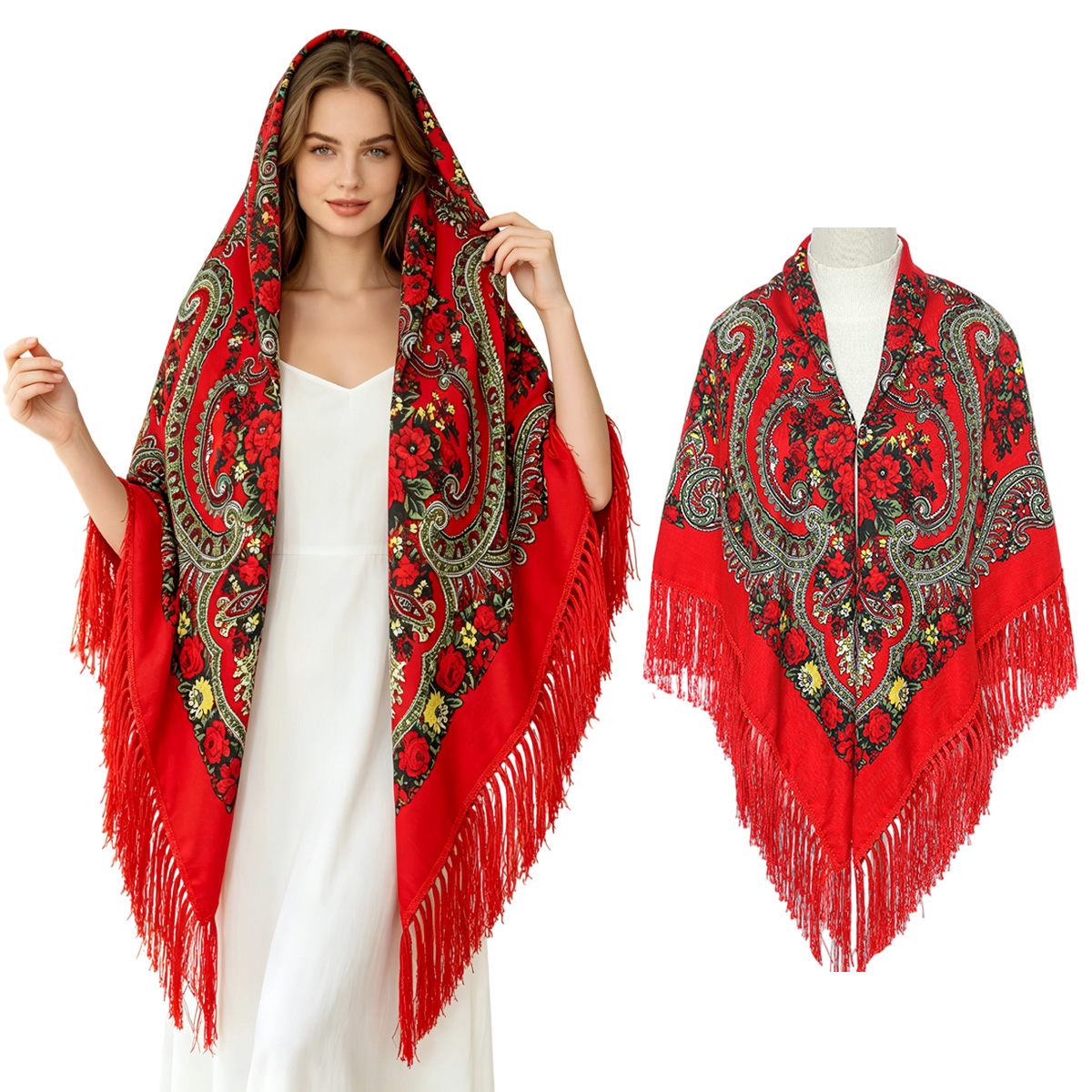 130cm New Russian Square Scarf - đánh giá và giá Home Textiles Blanket