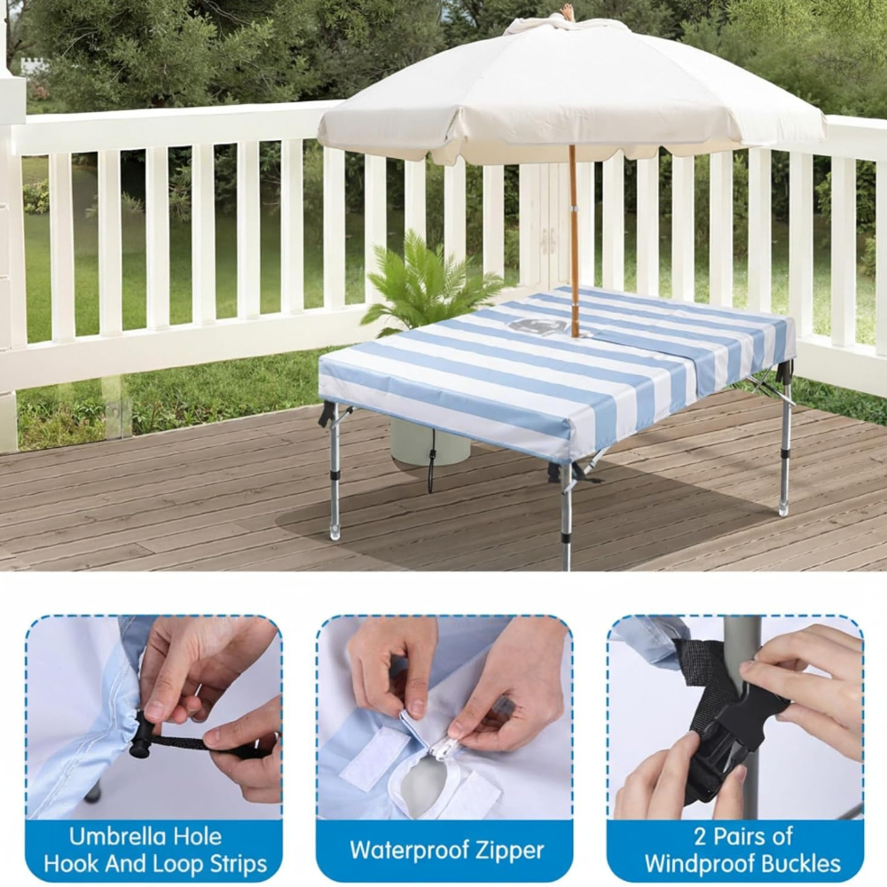 Outdoor Tablecloth with Umbrel - đánh giá và giá Home Textiles News