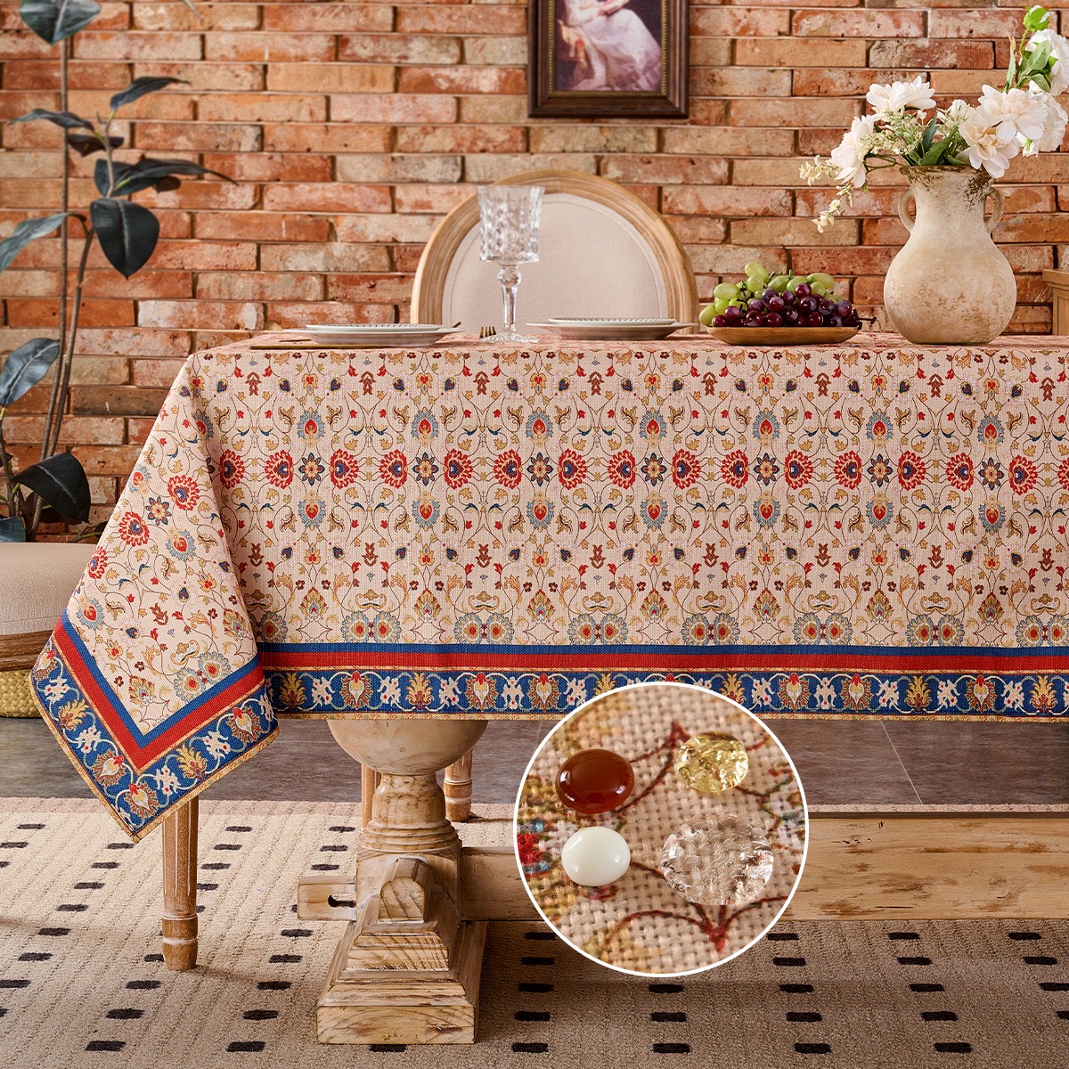 European Vintage Floral Tablec - đánh giá và giá Home Textiles News