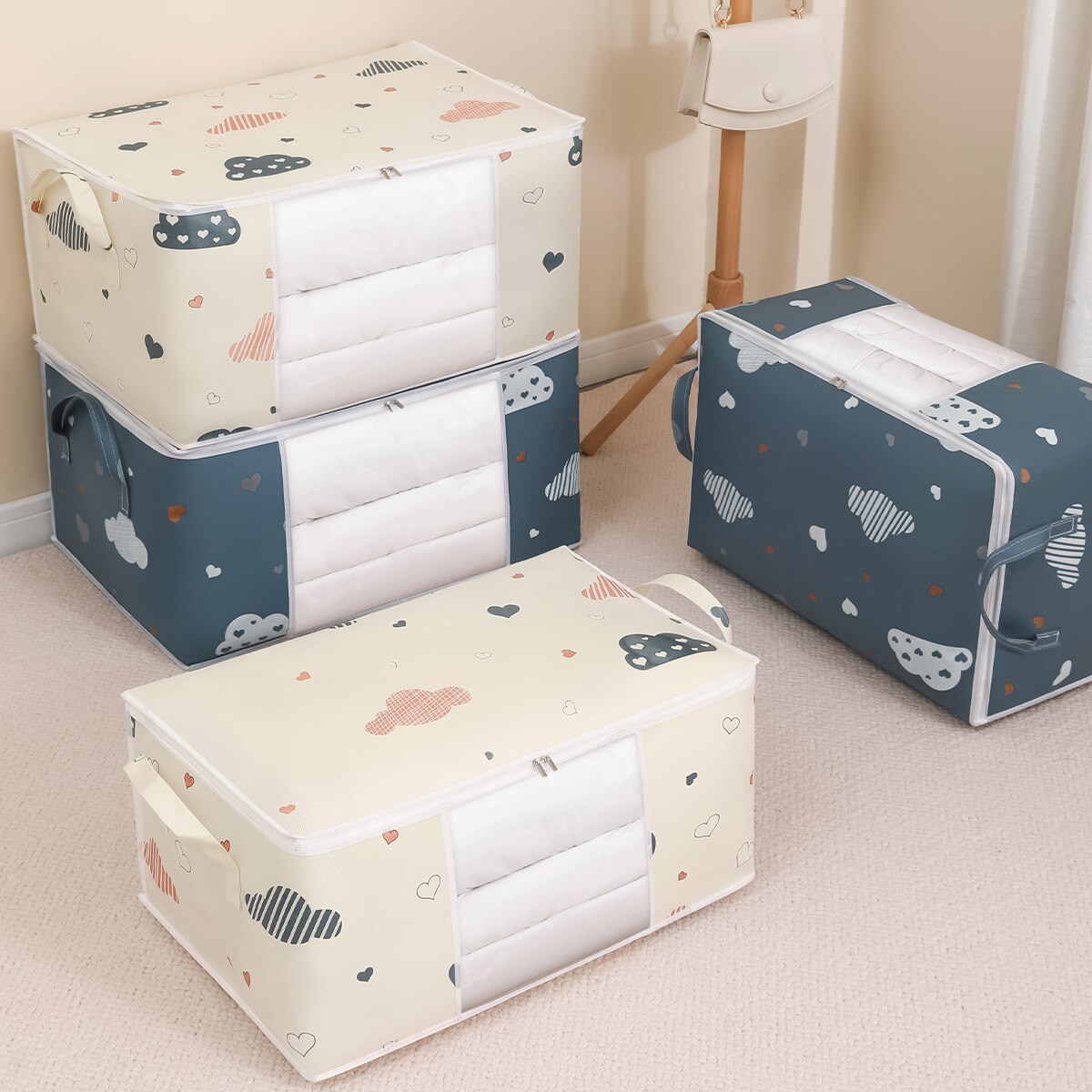 Large Capacity Clothes Storage - đánh giá và giá Home Textiles Blanket