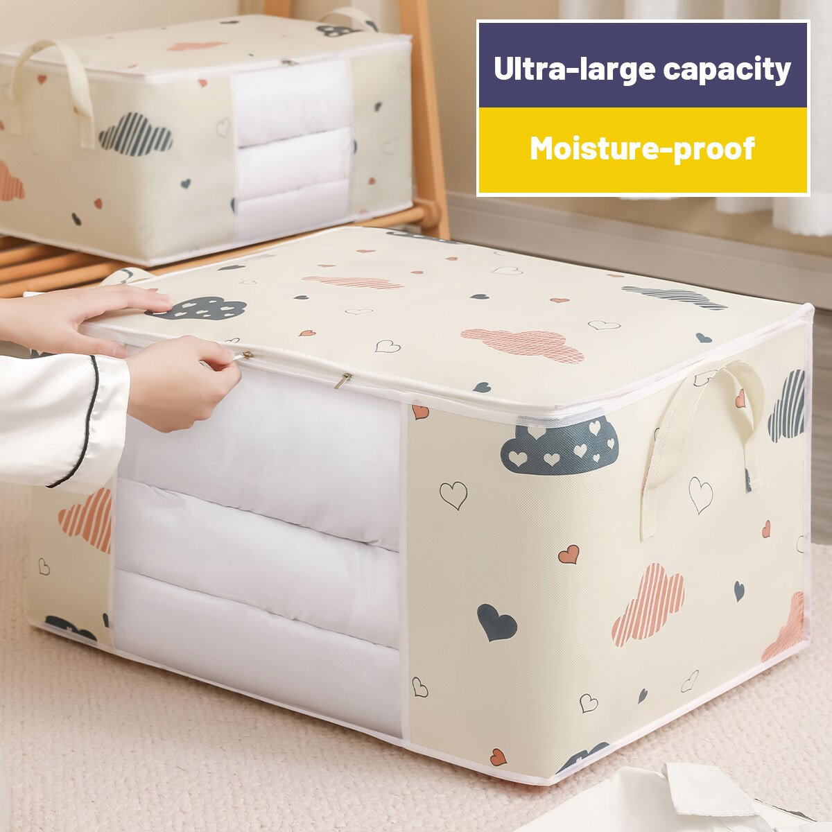 Large Capacity Clothes Storage - đánh giá và giá Home Textiles Blanket