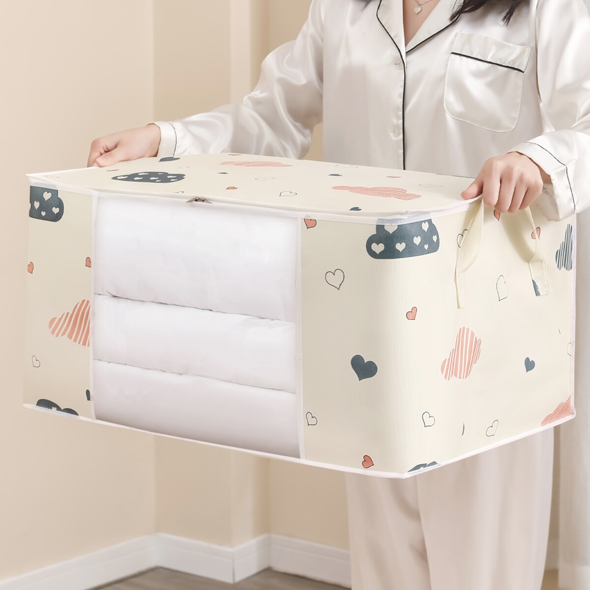 Large Capacity Clothes Storage - đánh giá và giá Home Textiles Blanket