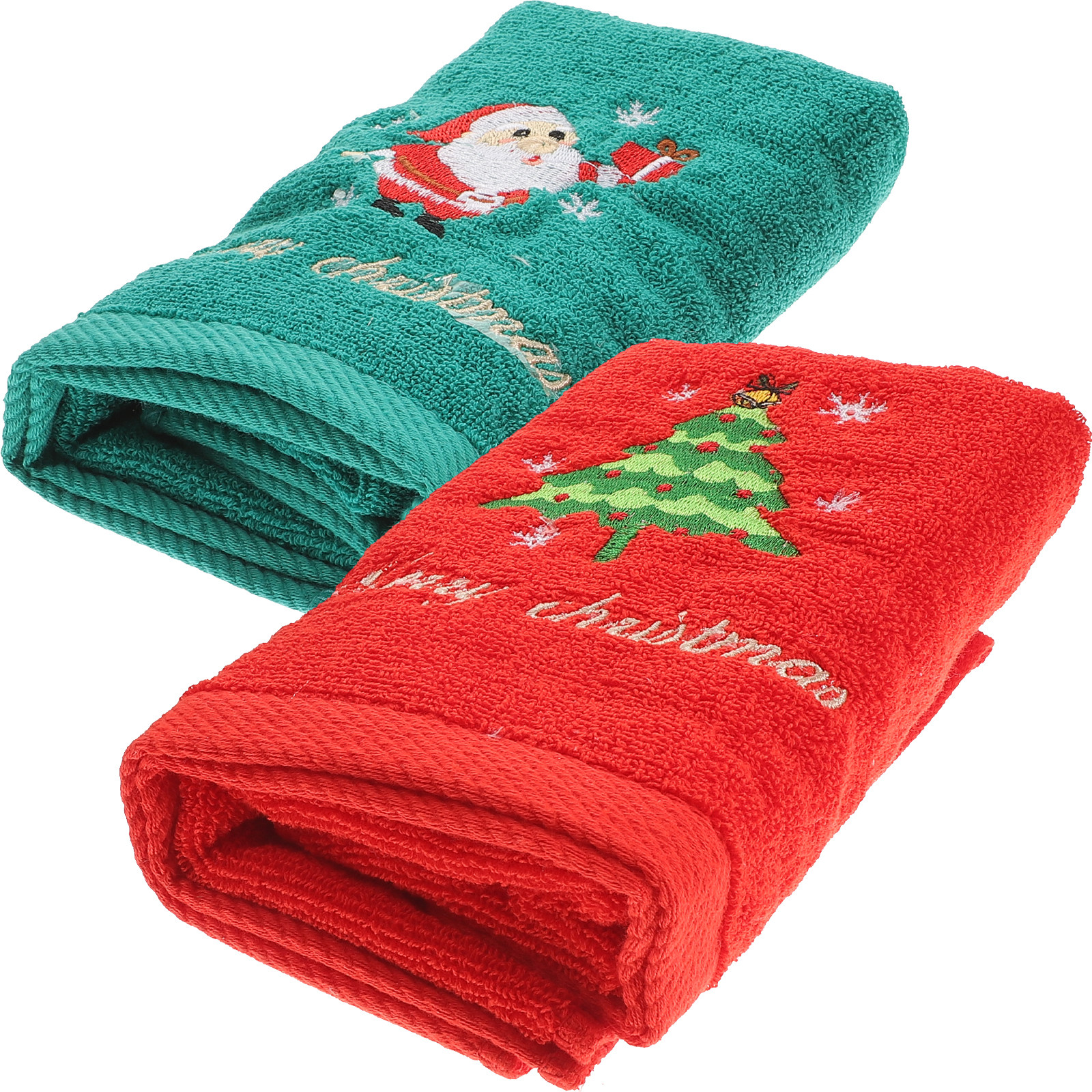 2Pcs Christmas Cotton Towels E - đánh giá và giá Home Textiles Pakistan