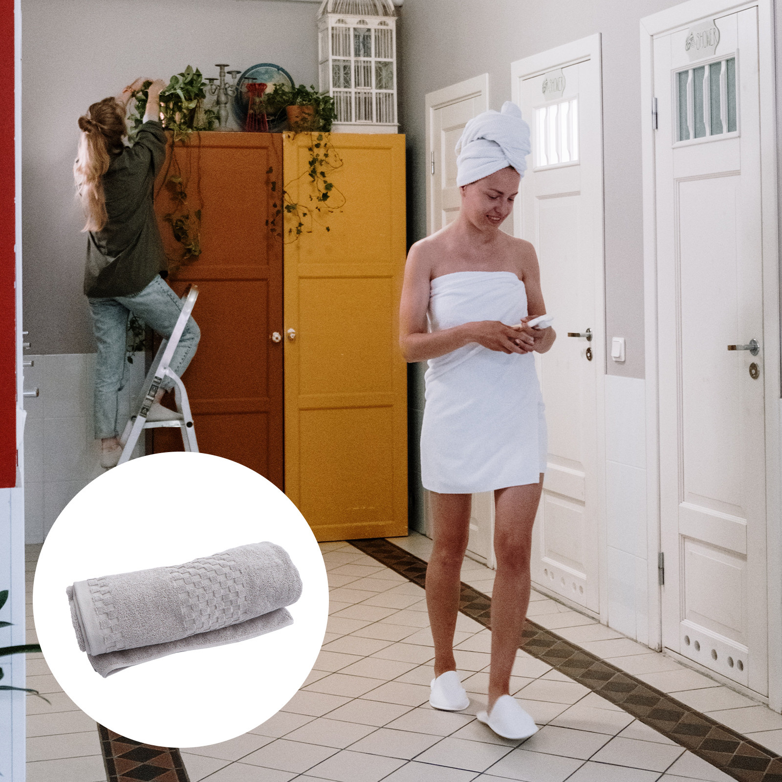 1Pcs Pure Cotton Thick Bath To - đánh giá và giá Home Textiles Pakistan