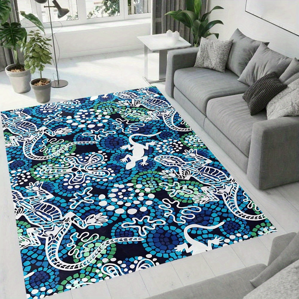 1pc Blue Style Square Rug Deco - đánh giá và giá Your Home Textiles