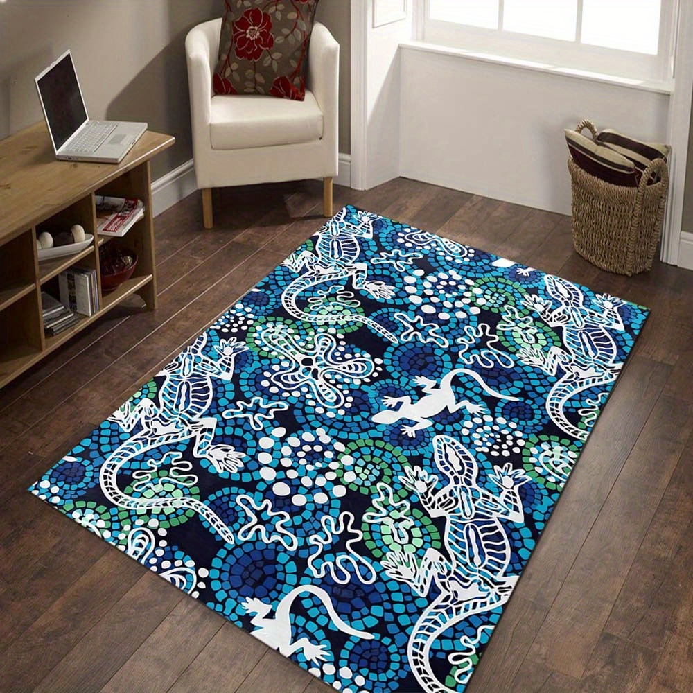 1pc Blue Style Square Rug Deco - đánh giá và giá Your Home Textiles