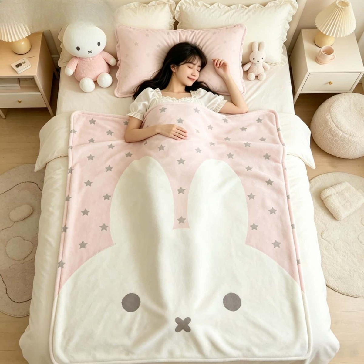 Kawaii Miffy Blanket Cartoon M - đánh giá và giá Home Textiles Blanket