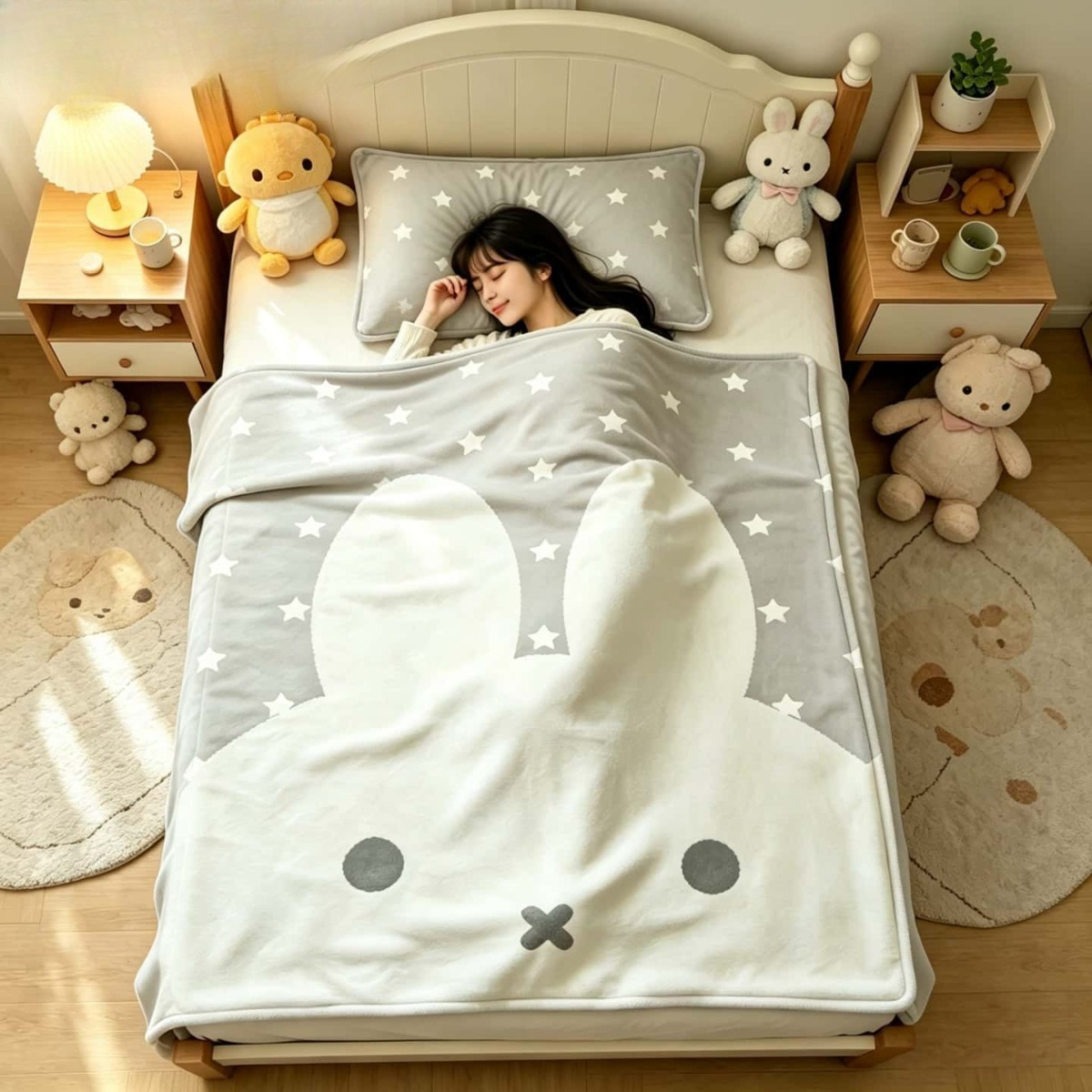 Kawaii Miffy Blanket Cartoon M - đánh giá và giá Home Textiles Blanket